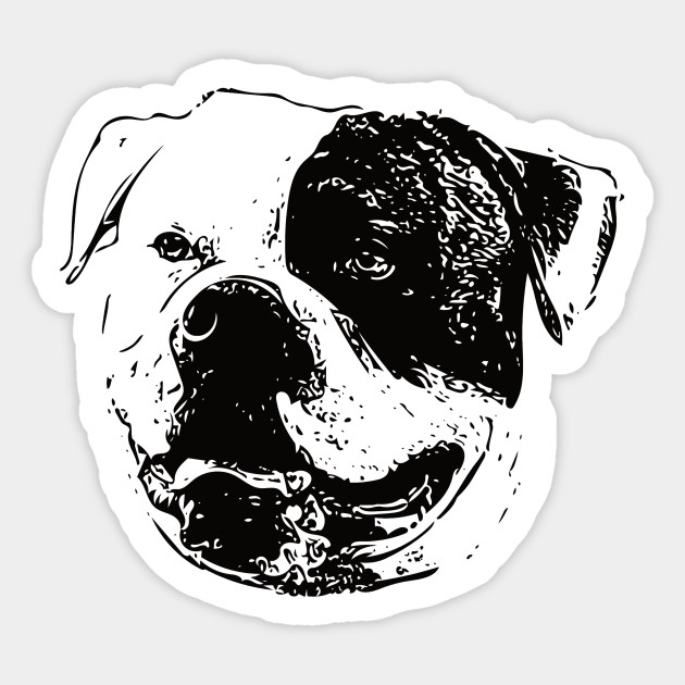 American Bulldog American Bulldog Sticker Teepublic