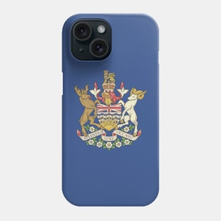 Vintage Distressed Coat of Arms British Columbia Phone Case