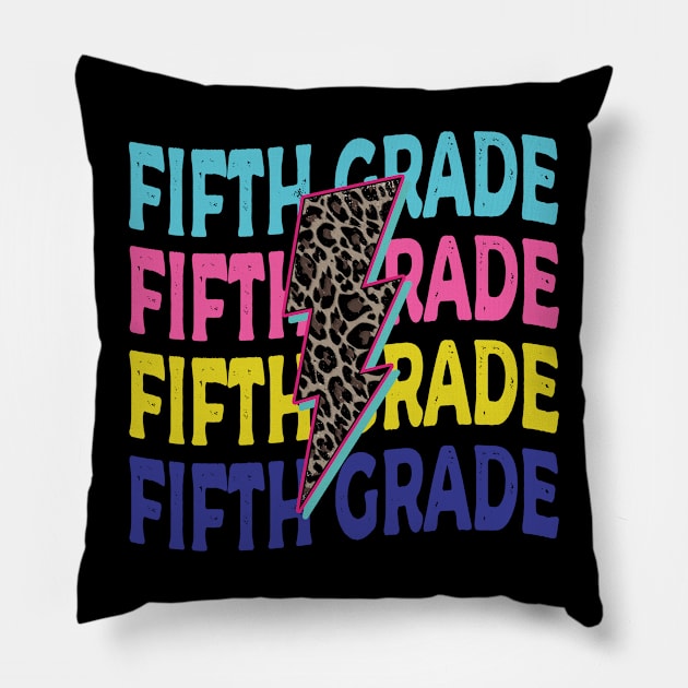 Fifth Grade Lightning bolt Pillow by DigitalCreativeArt