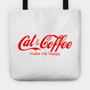 Cat & Coffee Make me happy Tote