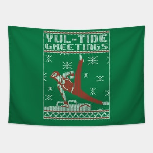 Yul-Tide Greetings Tapestry