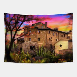 Soft Village Tapestry