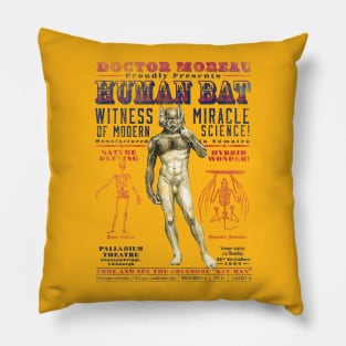 Dr Moreau presents: The Gruesome Human Bat! Pillow