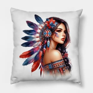 Native American, Beauty, Wind | Catsie Cat Pillow