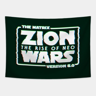 Zion Wars Glitch Tapestry