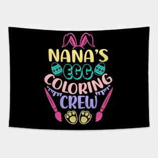 Nana's Egg Coloring Crew Funny Bunny Grandkids Easter Nana Tapestry