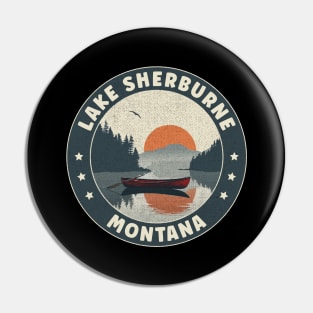 Lake Sherburne Montana Sunset Pin