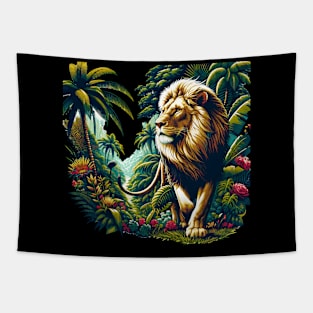 Jungle Lion Emperor King of the Jungle Lion Tapestry