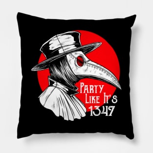 Plague doctor. Party like it's 1347. Pillow