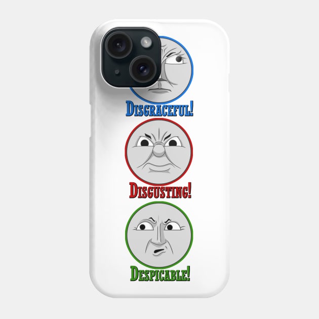 Disgraceful, Disgusting, Despicable - Gordon, James & Henry Phone Case by corzamoon