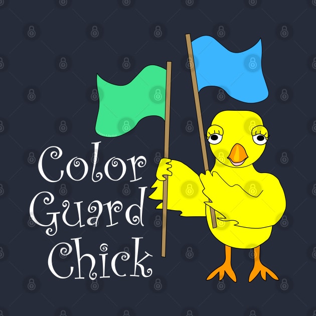 Color Guard Chick White Text by Barthol Graphics