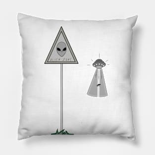Alien Zone - Black and White Pillow