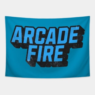 Arcade Under Blue Tapestry