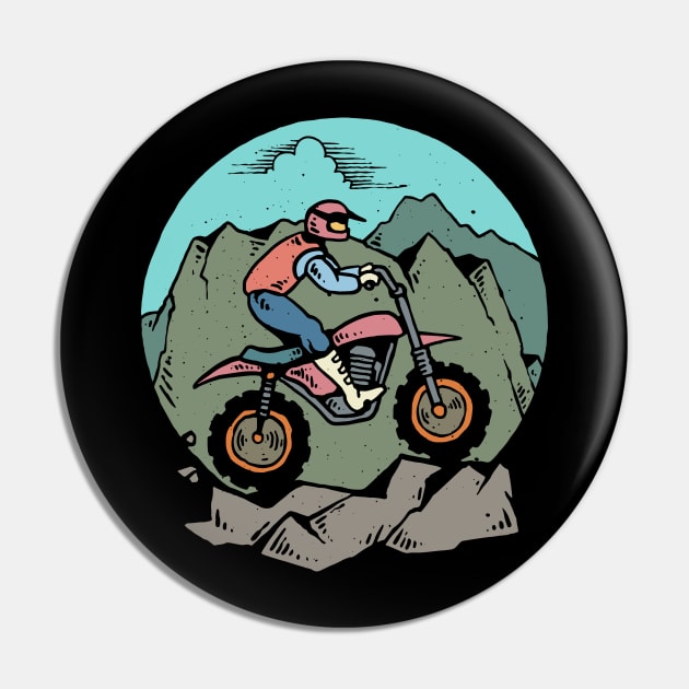 Dirt Bike Motocross Hobby Race Tshirt Pin by evergreen_brand