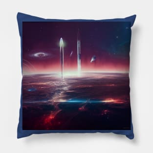 Interplanetary Spaceport Pillow