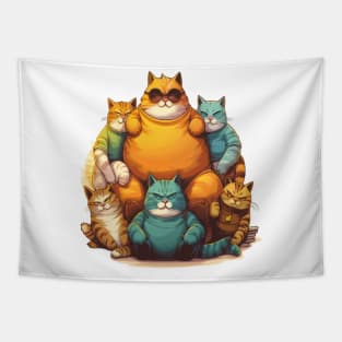 CATS FAMILY PHOTO Tapestry