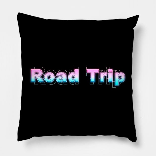 Road Trip Pillow by Sanzida Design