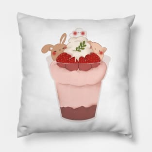 Cute strawberry ice cream Pillow