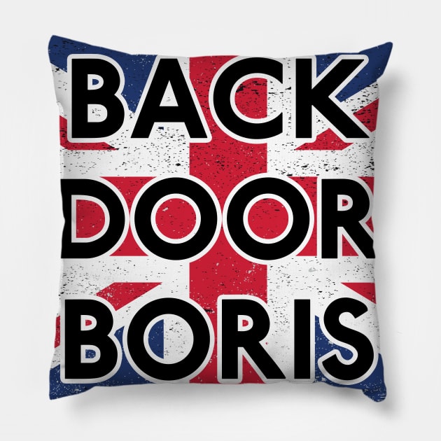 Back Door Boris Johnson Pillow by CafePretzel