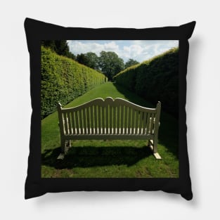 Garden Bench, Hardwick Hall Pillow