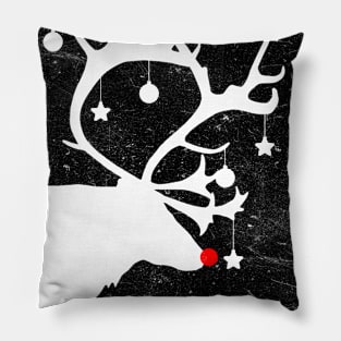 Tinsel Rudolph Pillow