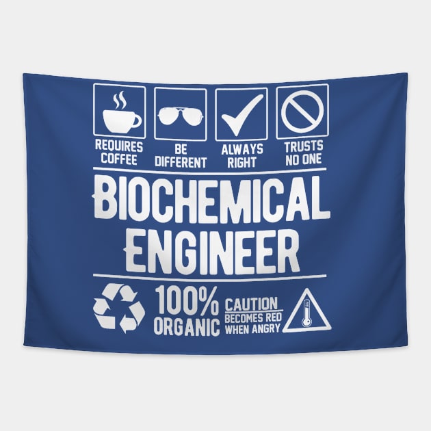 Biochemical Engineer Job (white) Tapestry by Graficof