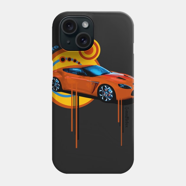 Aston Martin Zagato V12 Circles Phone Case by mufflebox