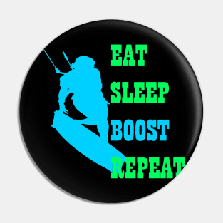 Kitesurfer Life Eat Sleep Boost Repeat Retro Style Pin