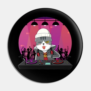 Cool Cat DJ Pin