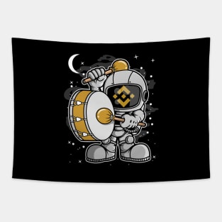 Astronaut Drummer Binance BNB Coin To The Moon Crypto Token Cryptocurrency Blockchain Wallet Birthday Gift For Men Women Kids Tapestry