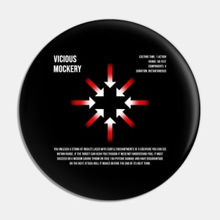 🧙 Cantrip - Vicious Mockery - AD&D Pin