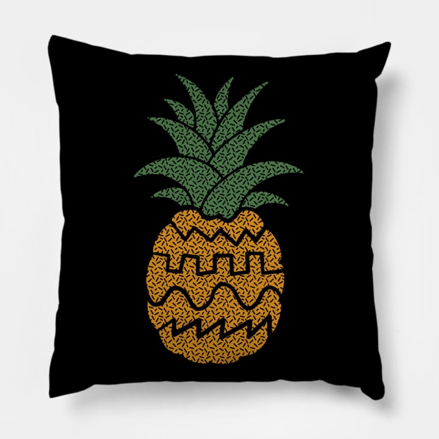 Funny Synthesizer Waveform Pineapple Pillow by Mewzeek_T