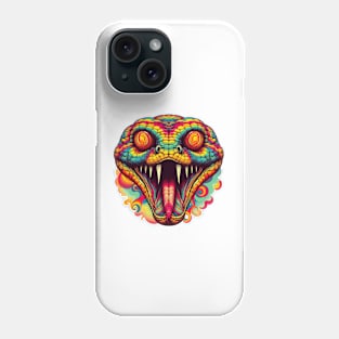 psychedelic snake head Phone Case