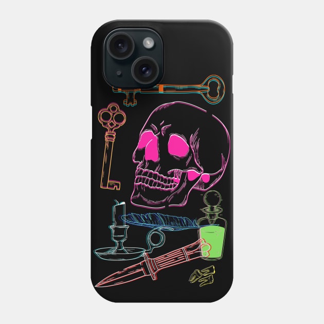 Haunted Mystery Scary Story Time Phone Case by TJWDraws