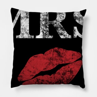 Mrs. Kiss Woman Funny Couple Partnerlook Gift Pillow