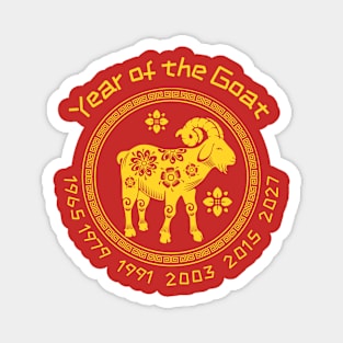 Chinese Year of the Goat Zodiac Magnet