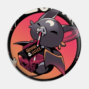 Stay Bloody Positive - Cute Bat T-Shirt Pin