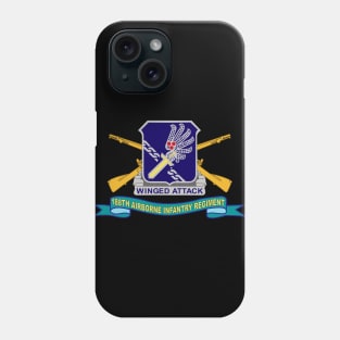 188th Airborne Infantry Regiment w Br - DUI - Ribbon X 300 Phone Case