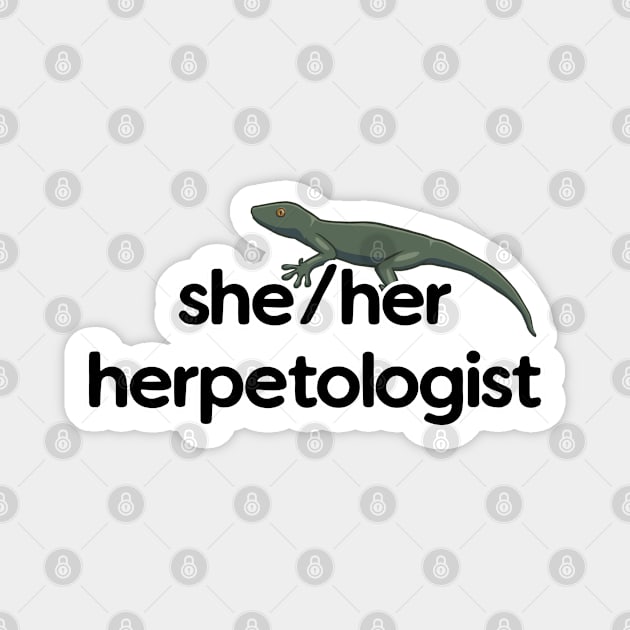 She/Her Herpetologist - Gecko Design Magnet by Nellephant Designs