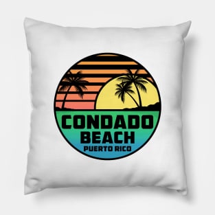 Condado Beach Puerto Rico Tropical Beach Surfing Scuba Surf Vacation Pillow