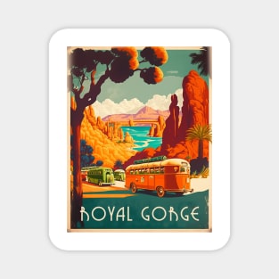 Royal Gorge Arkansas Vintage Travel Art Poster Magnet