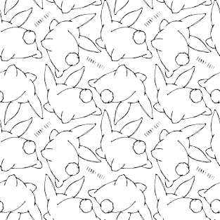 Bunny Butt Pattern Magnet