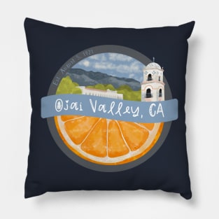 Ojai Valley, CA Hippie Badge Pillow