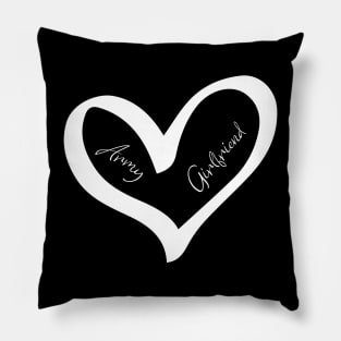 Awesome heart army girlfriend Pillow