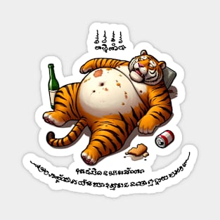 Thai Tattoo Parody "Sak Yant Tiger" Magnet