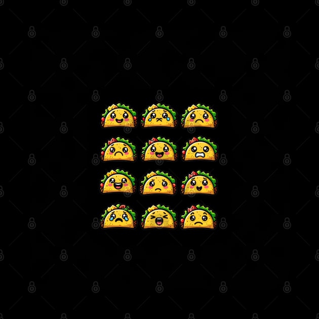 Taco Emojis - Deliciously Expressive! by ninistreasuretrove