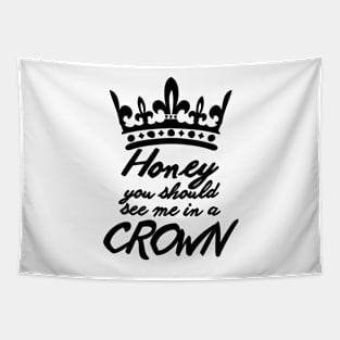 Bbc, Sherlock, Honey, You, Should, See, Me, In, A, Crown, Graphic, Retro, For, Women, Customize, 2 Tapestry