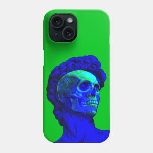 David Skull Interactive Yellow&Blue Filter T-Shirt By Red&Blue Phone Case