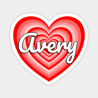 I Love Avery Heart Avery Name Funny Avery Magnet