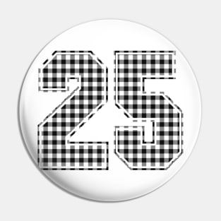 Plaid Number - 25 - Dark Pin